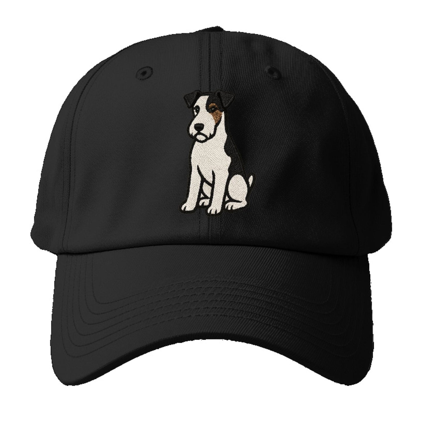Wire Fox Terrier White Black Markings Spirited Charm Baseball Cap