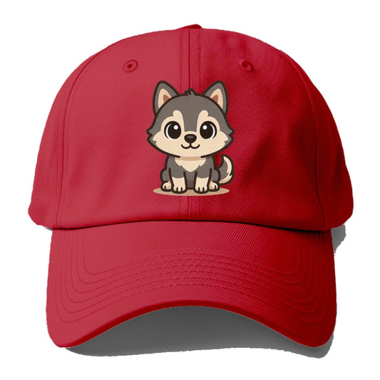Charming Pomsky Fluff Play Baseball Cap