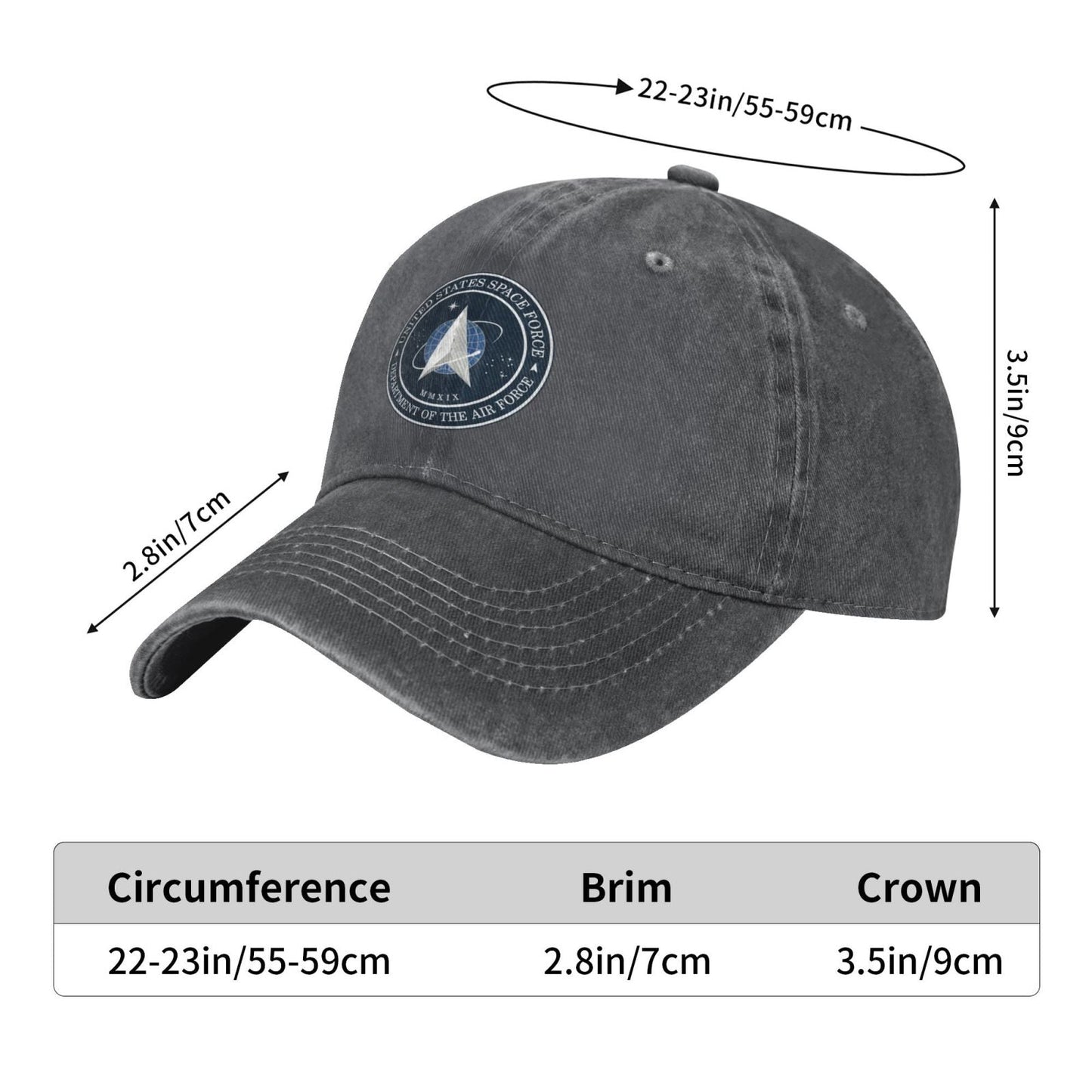 Seal Of The United States Space Force Printing unisex baseball cap adjustable cap veteran gift