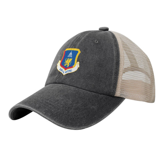316th Wing Printed unisex baseball cap adjustable grid baseball cap veteran gift