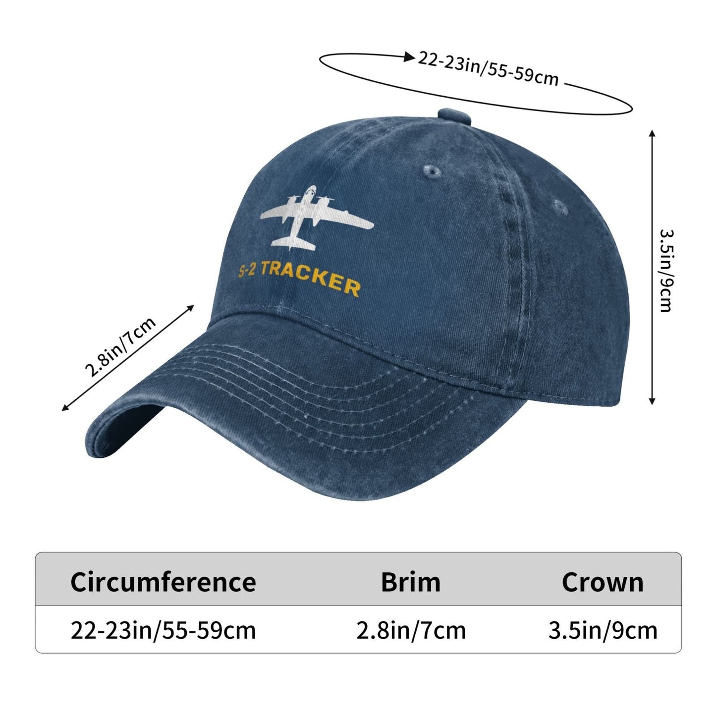 S-2 Tracker  Printing unisex baseball cap adjustable hats Outdoor leisure hat veteran gift