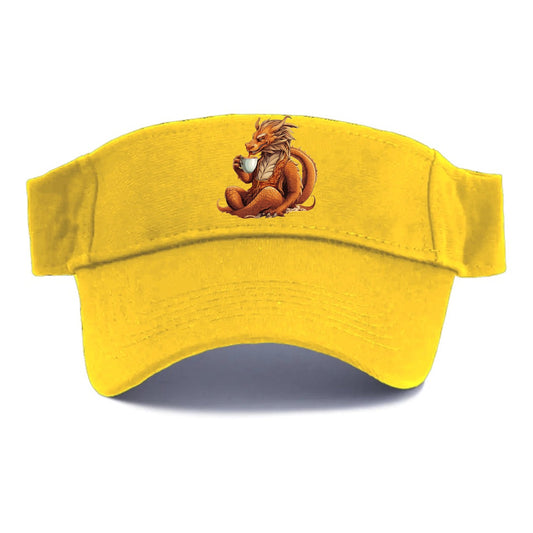 Dragon Drinking Coffee Visor