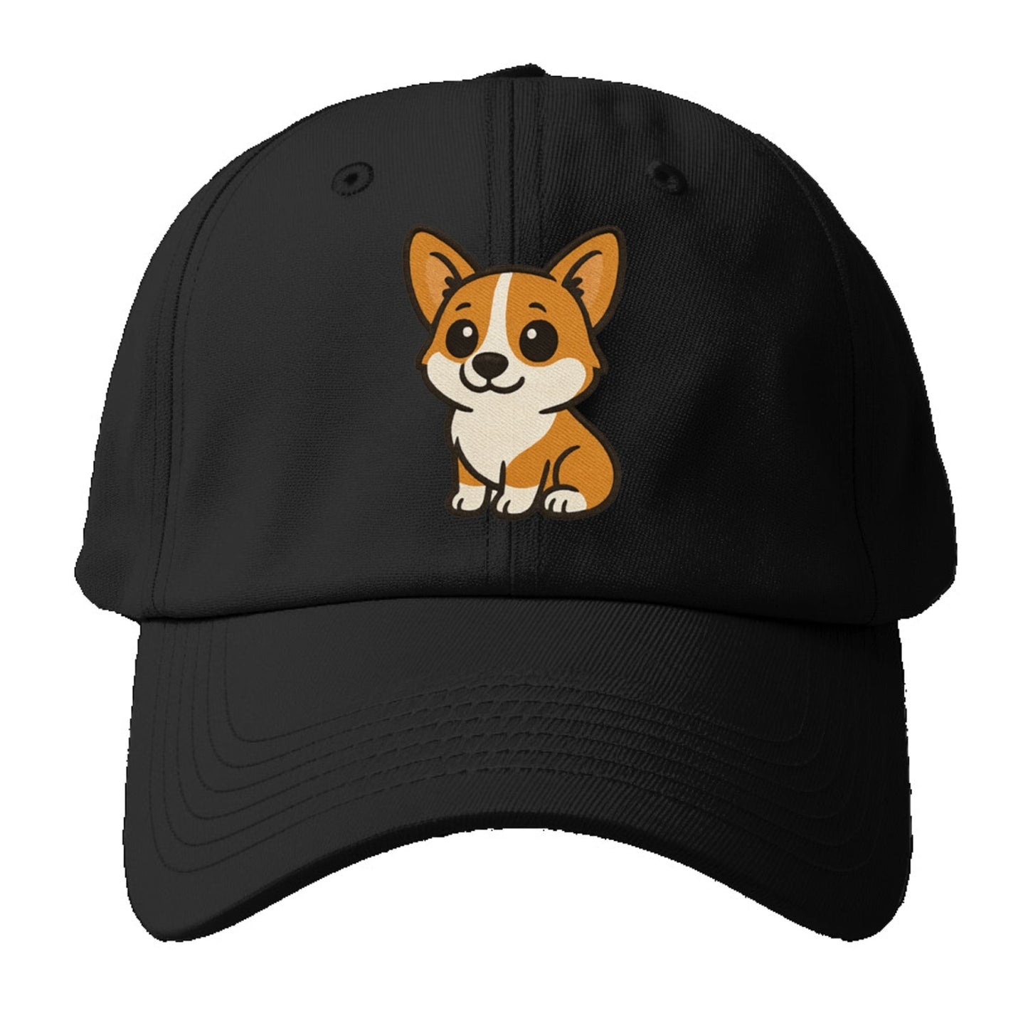 Corgi Orange And White Sitting Pose With Short Legs Portrait Design Baseball Cap