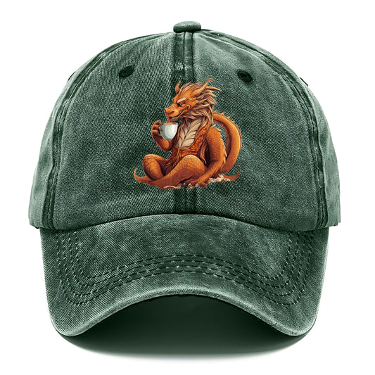 Dragon Drinking Coffee Classic Cap