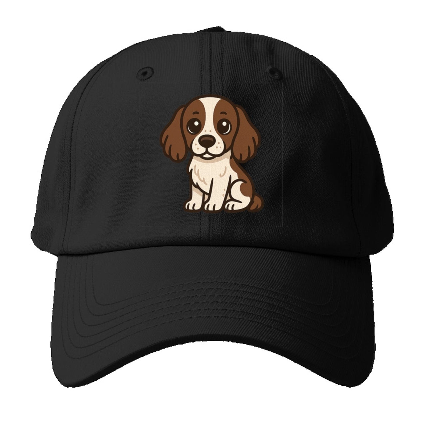 English Springer Spaniel Liver And White Sitting Pose Portrait Design Baseball Cap