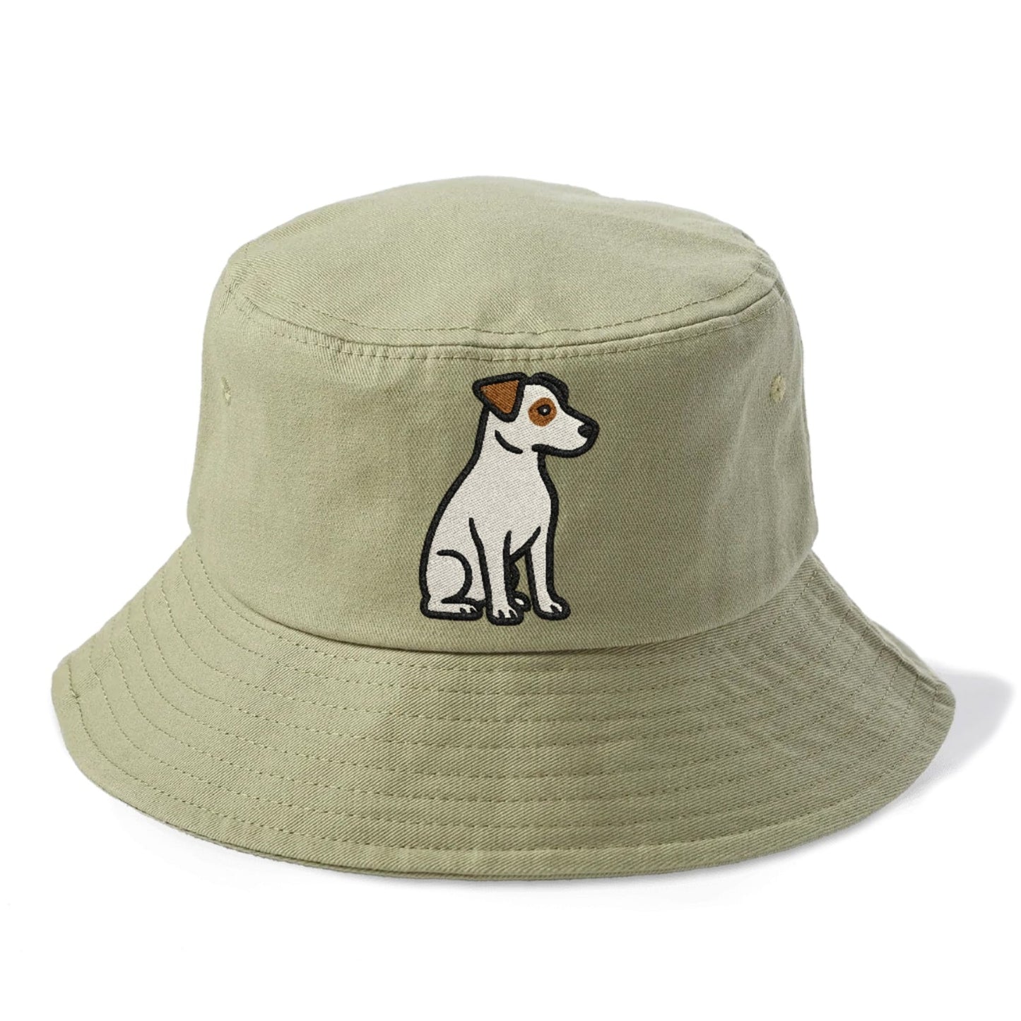 Jack Russell Terrier White With Brown Patches Playful Spirit Bucket Hat