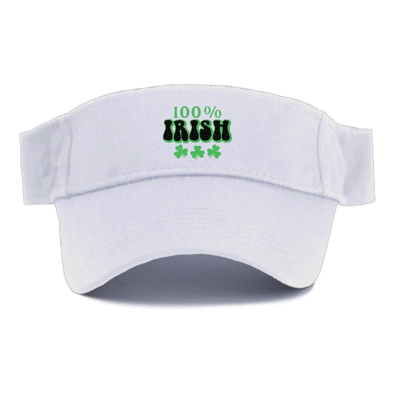 100 Percent Irish Shamrock Visor