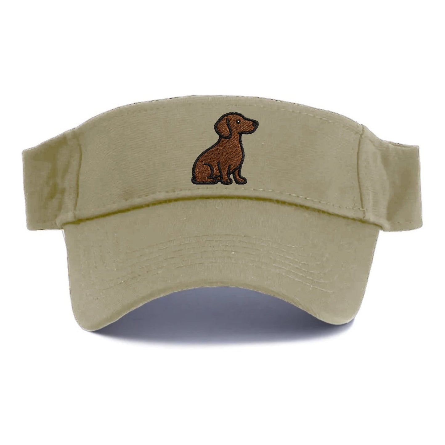 Chocolate Brown Dachshund Loyal Charm Visor