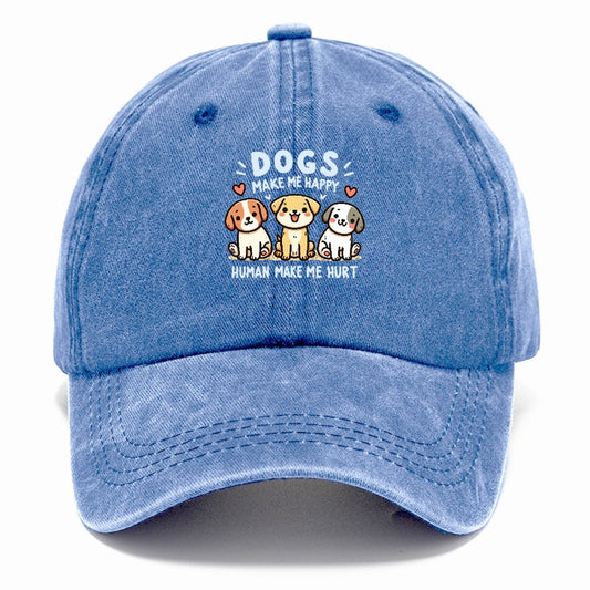 Dogs Make Me Happy Classic Cap