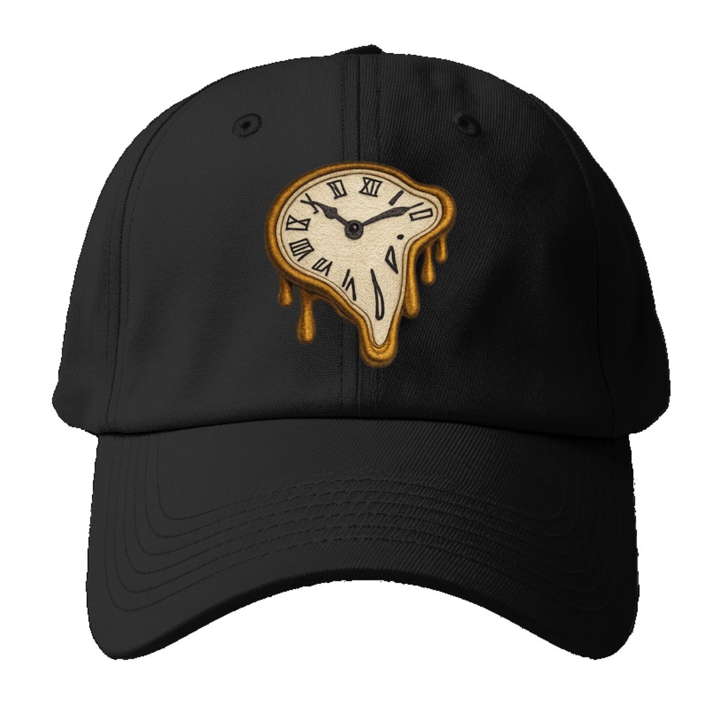 Melting Clock Surreal Time Distortion Baseball Cap