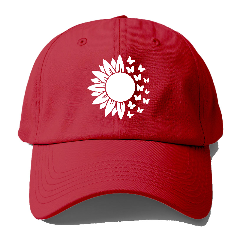 Sunflower Butterflies Baseball Cap