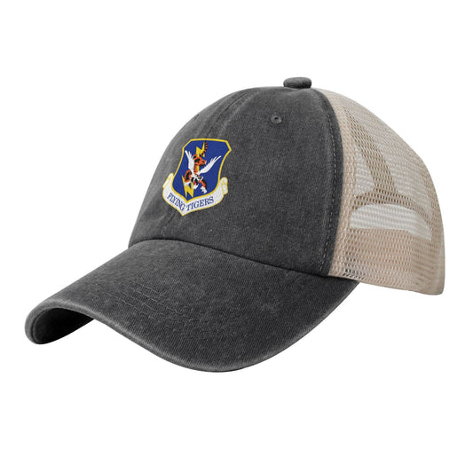 23d Wing Printed unisex baseball cap adjustable grid baseball cap veteran gift