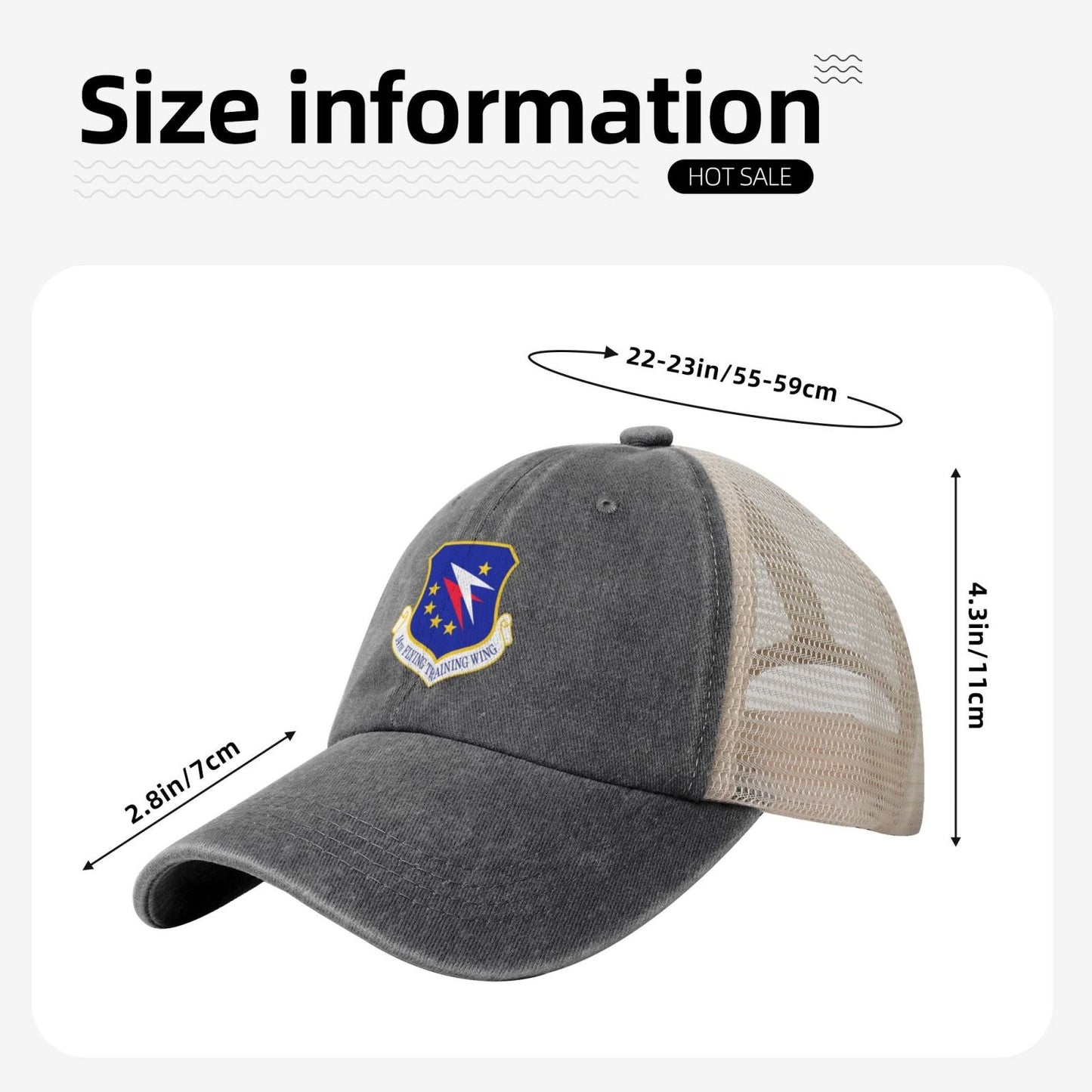 14th Flying Training Wing Printed unisex baseball cap adjustable grid baseball cap veteran gift
