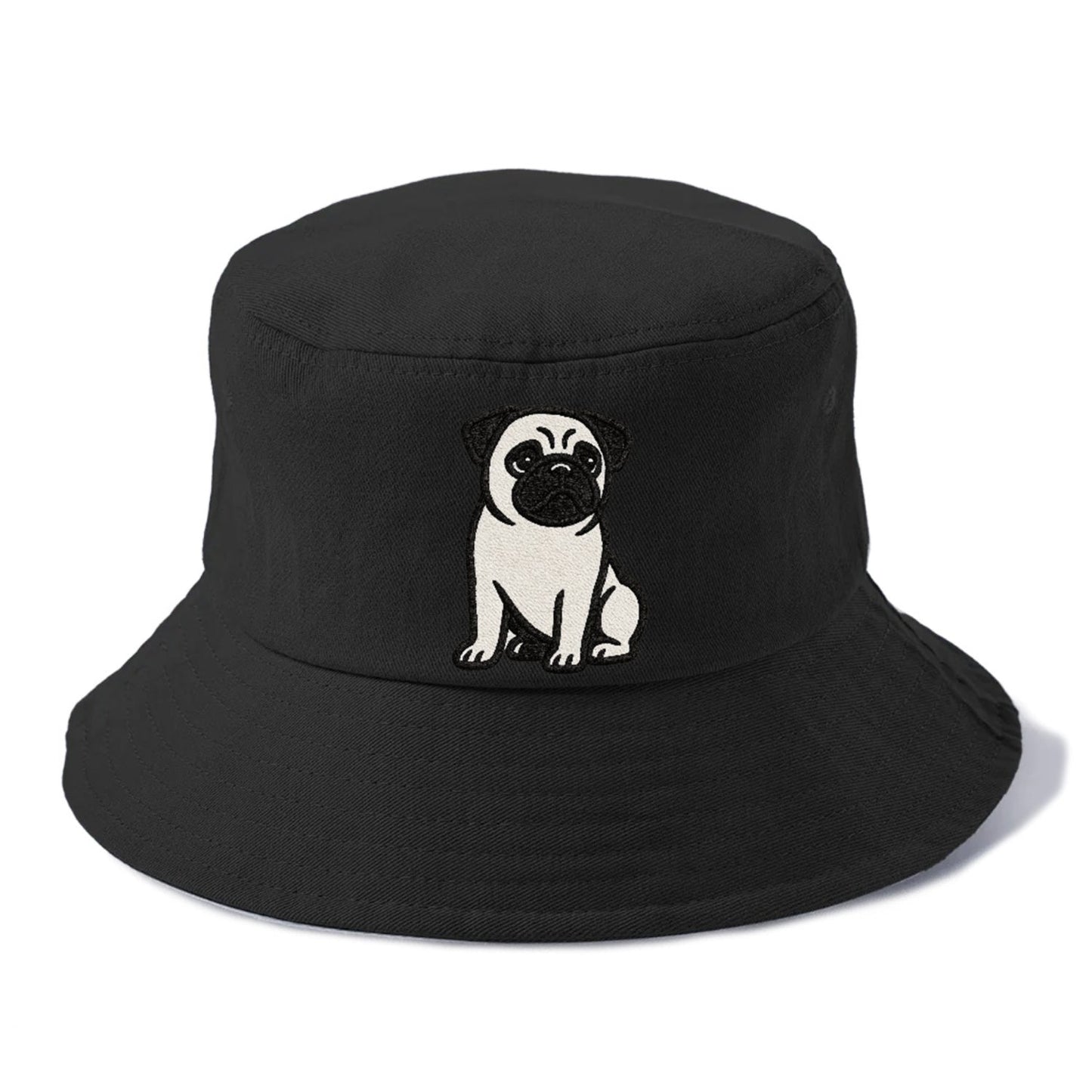 Black Pug Charming Companion Bucket Hat