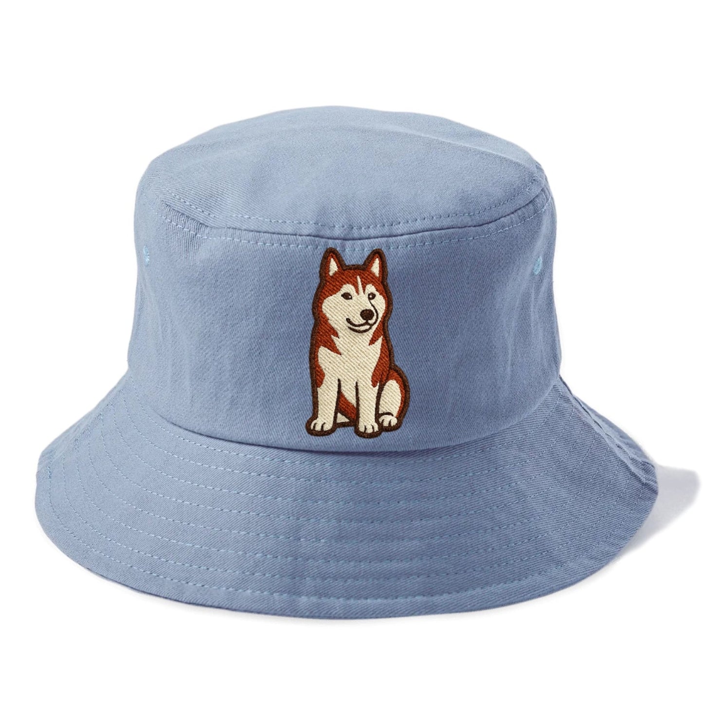 Siberian Husky Red White Loyal Spirit Bucket Hat
