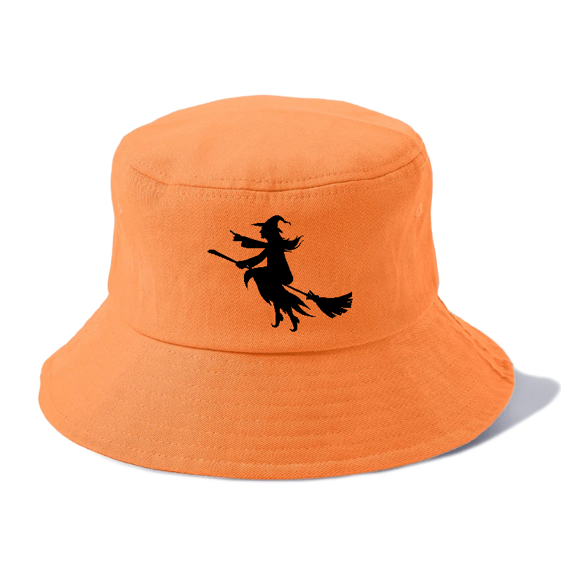 Witch On Broom 6 Bucket Hat