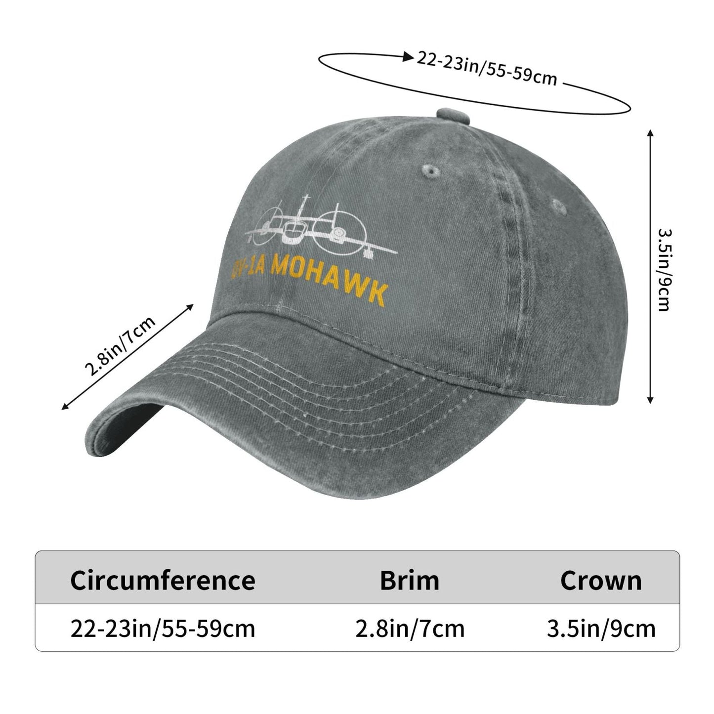 OV-1A Mohawk Printed unisex baseball cap adjustable cap outdoor sunshade trucker hat