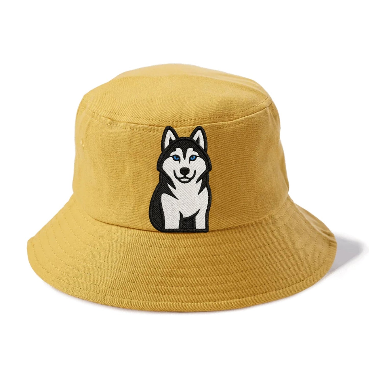 Husky Blue Eyes Piercing Gaze Bucket Hat