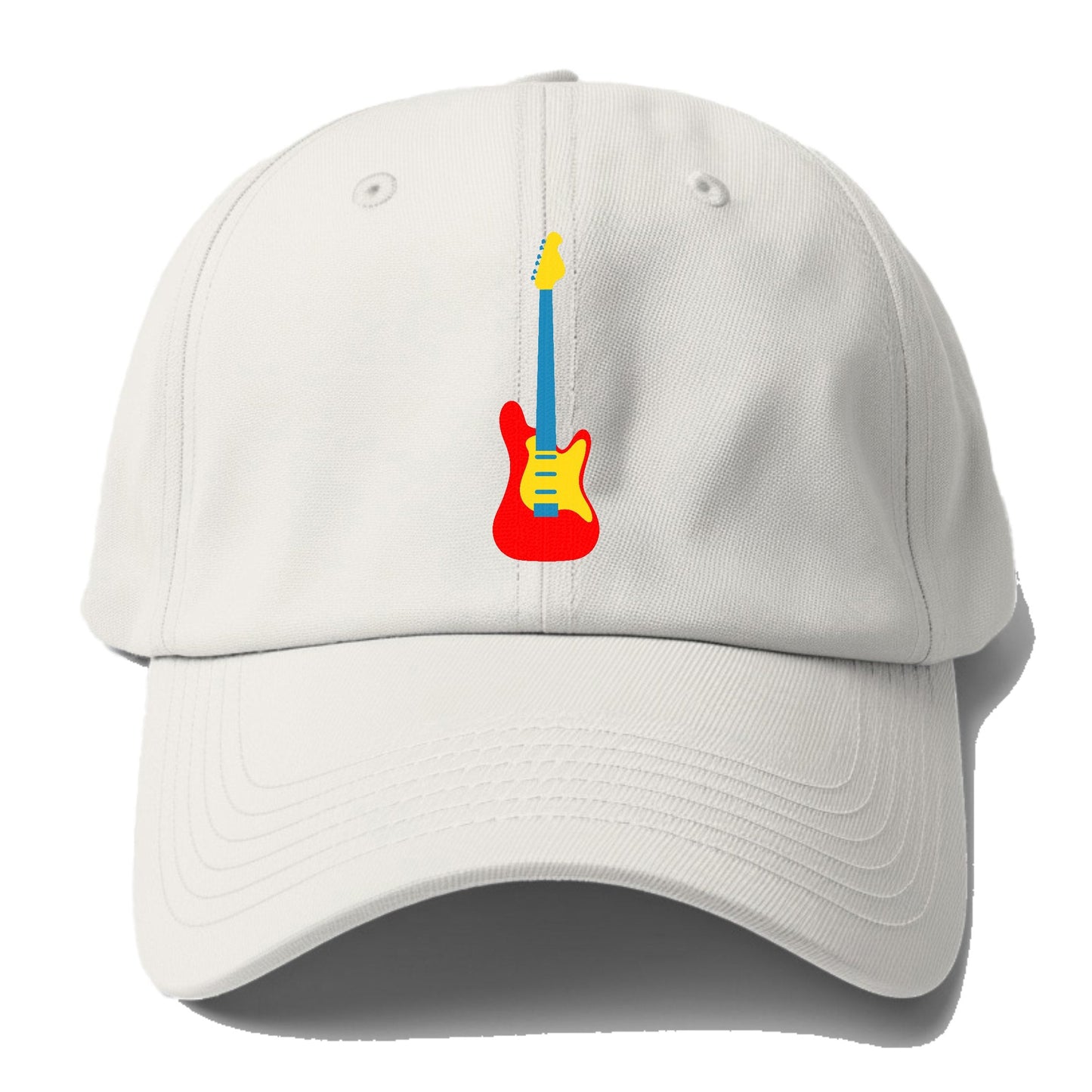Retro 80s Guitar Red Baseball Cap