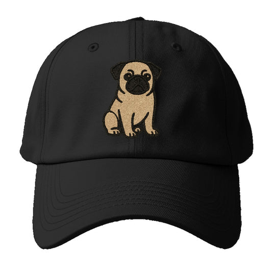 Fawn Pug Sitting Charming Pose Baseball Cap