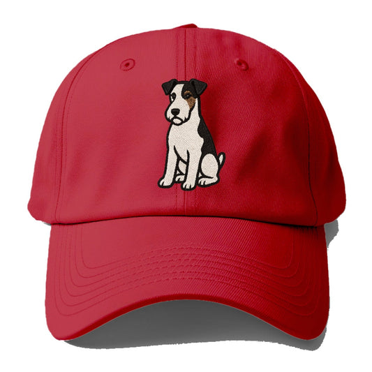 Wire Fox Terrier White Black Markings Spirited Charm Baseball Cap