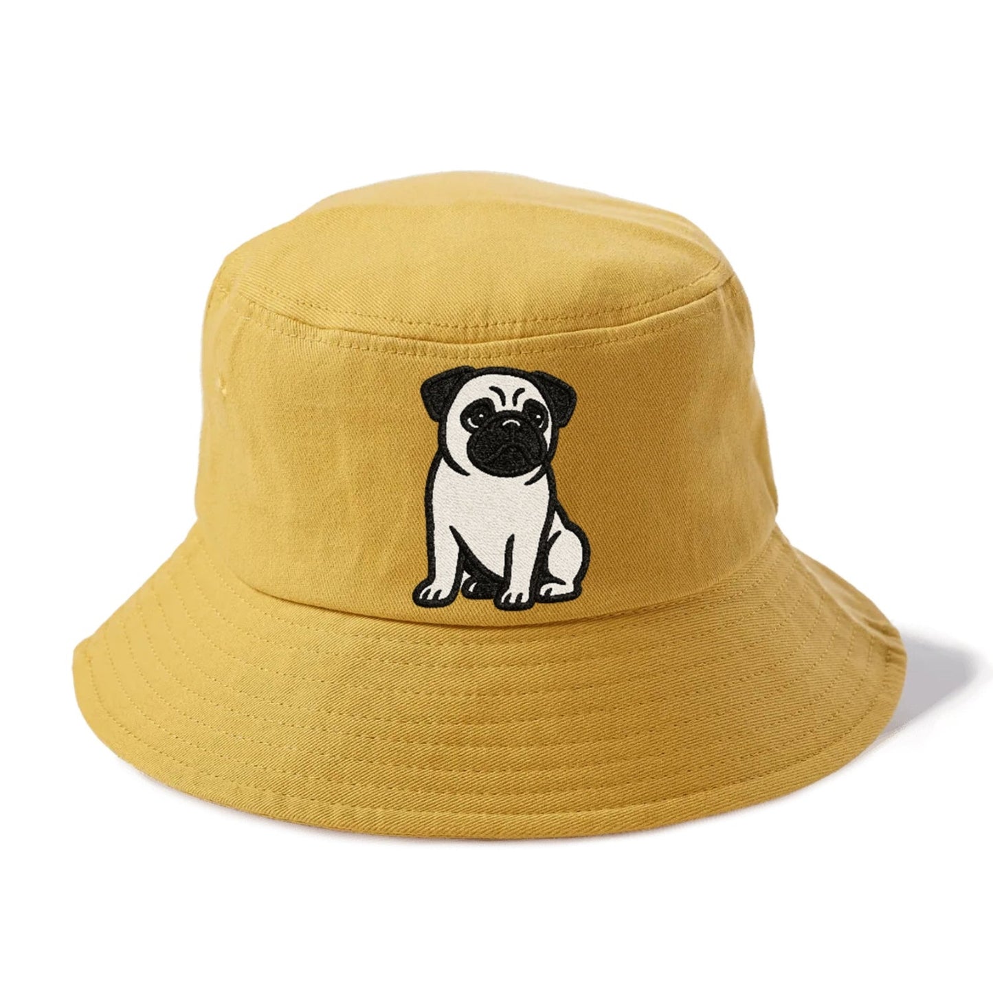 Black Pug Charming Companion Bucket Hat