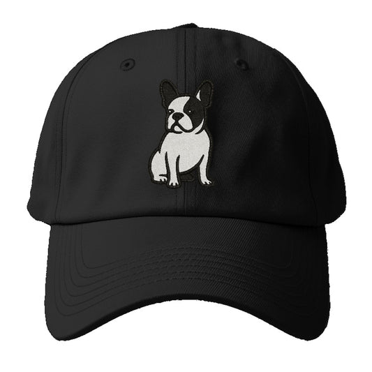 French Bulldog Black White Charming Pose Baseball Cap