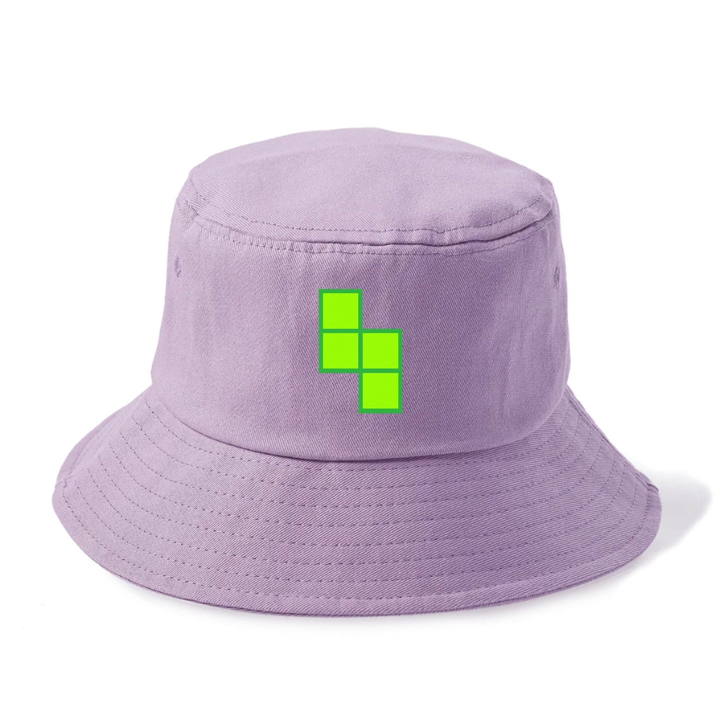 Retro 80s Tetris Blocks Green Bucket Hat