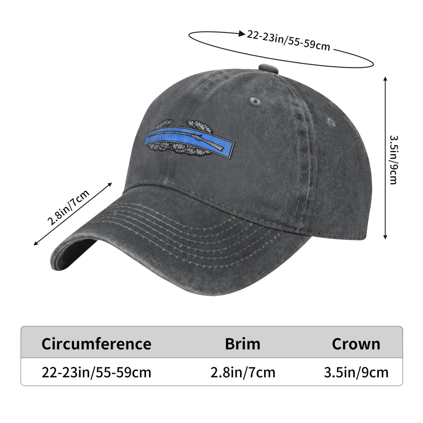 Army Combat Infantryman Badge (Cib)1st Award Printing unisex baseball cap adjustable hats veteran gift