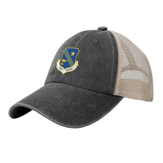 176th Wing Insignia Printed unisex baseball cap adjustable grid baseball cap veteran gift