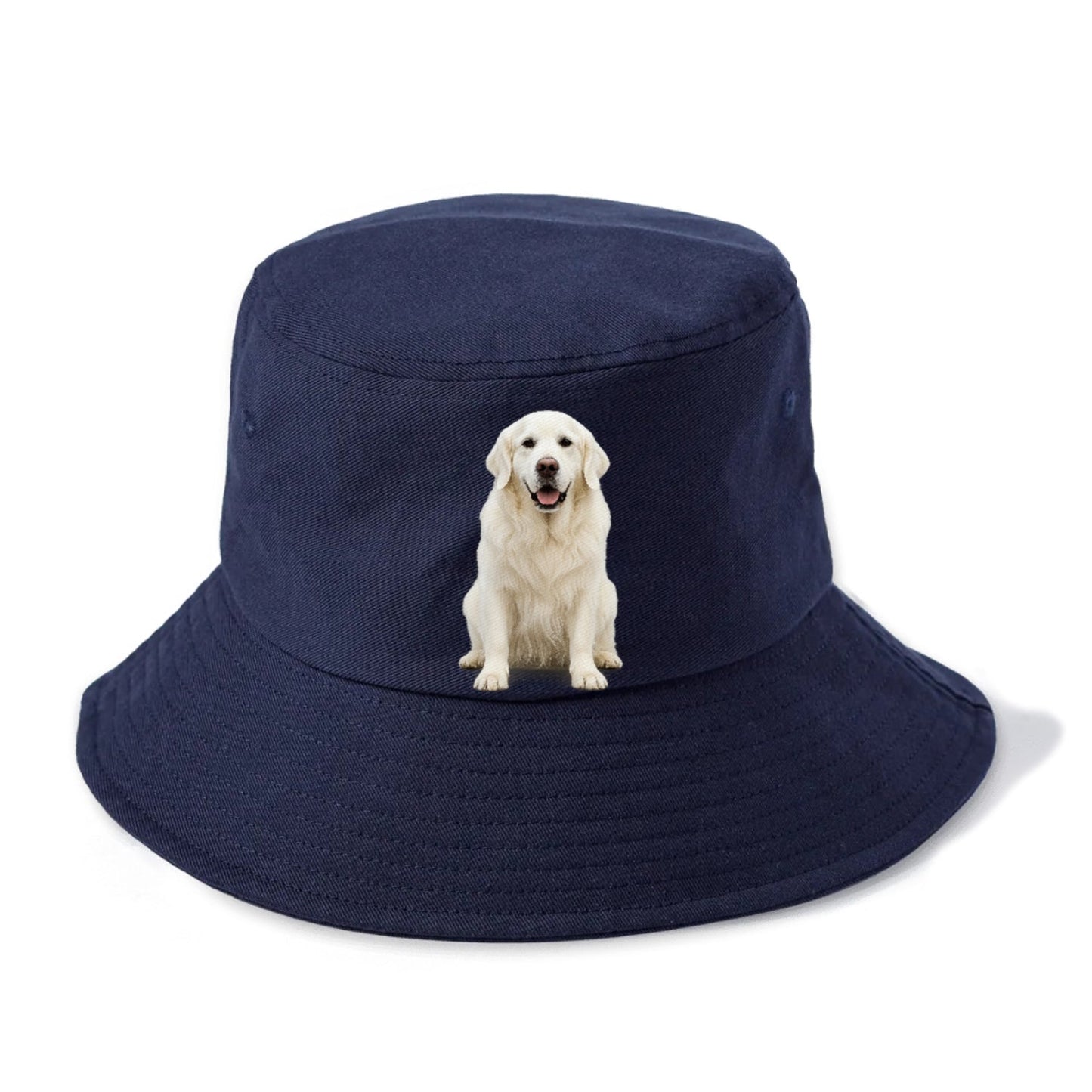 White English Cream Golden Regal Charm Bucket Hat