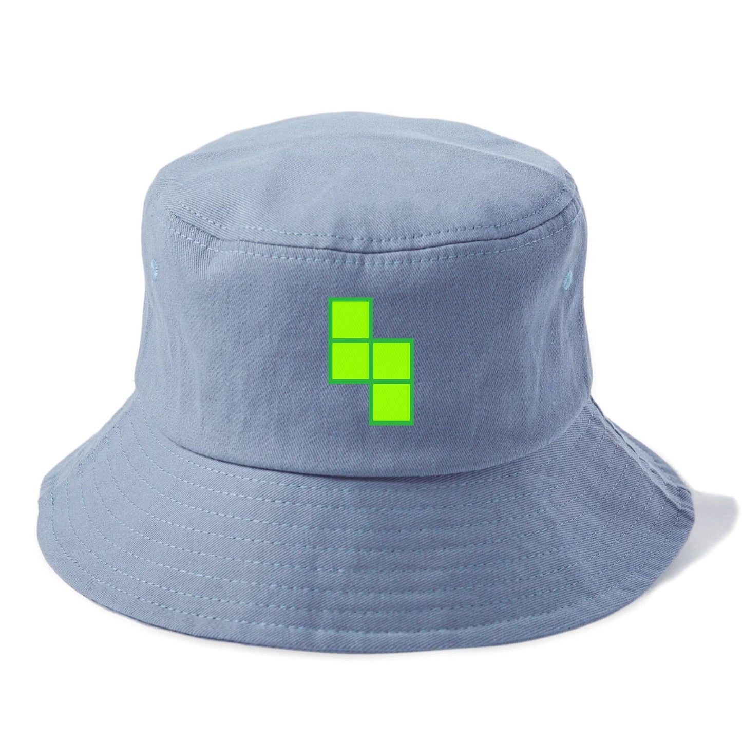 Retro 80s Tetris Blocks Green Bucket Hat