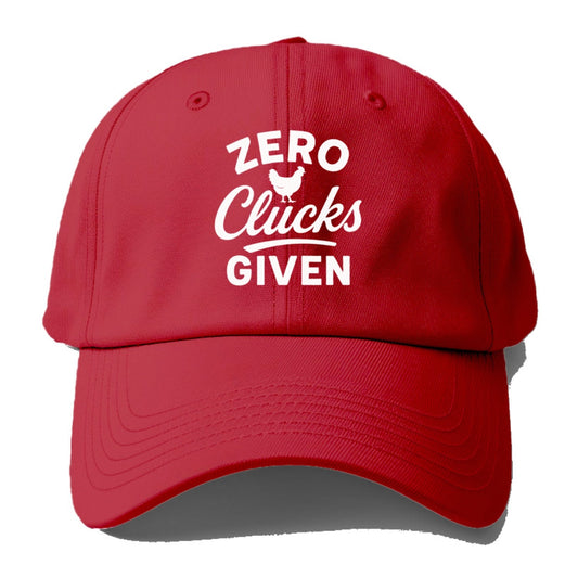 Zero Clucks Given Farm Life Baseball Cap