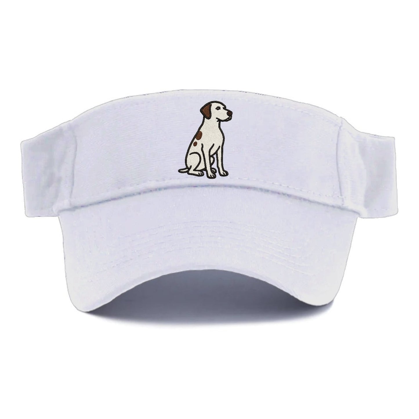 Pointer White Liver Spots Sitting Pose Loyal Spirit Visor