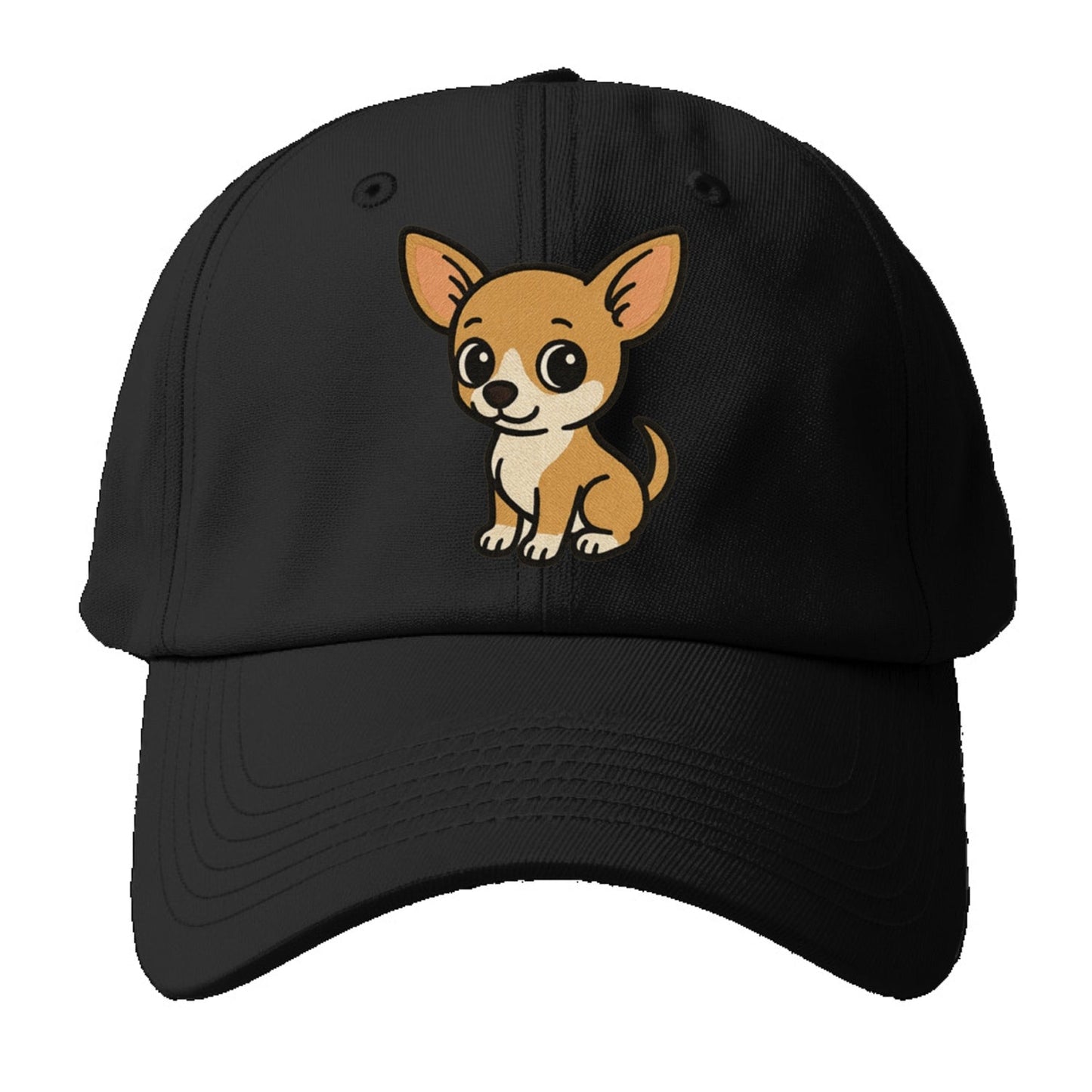 Chihuahua Tan And White Sitting Pose Portrait Design Baseball Cap