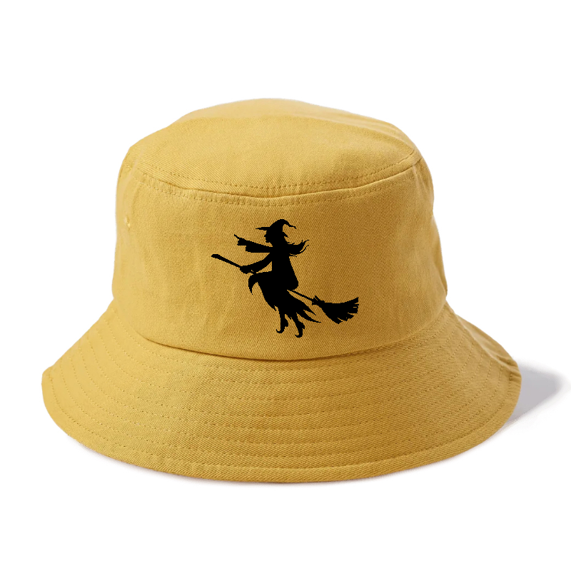 Witch On Broom 6 Bucket Hat