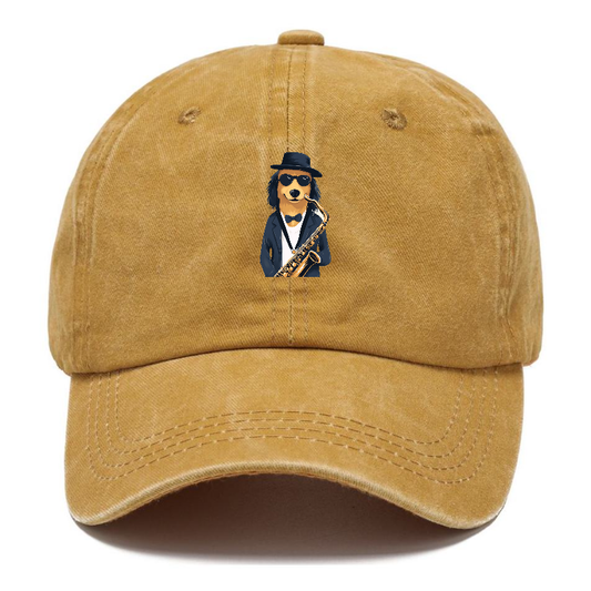 Dog With Saxophone Classic Cap