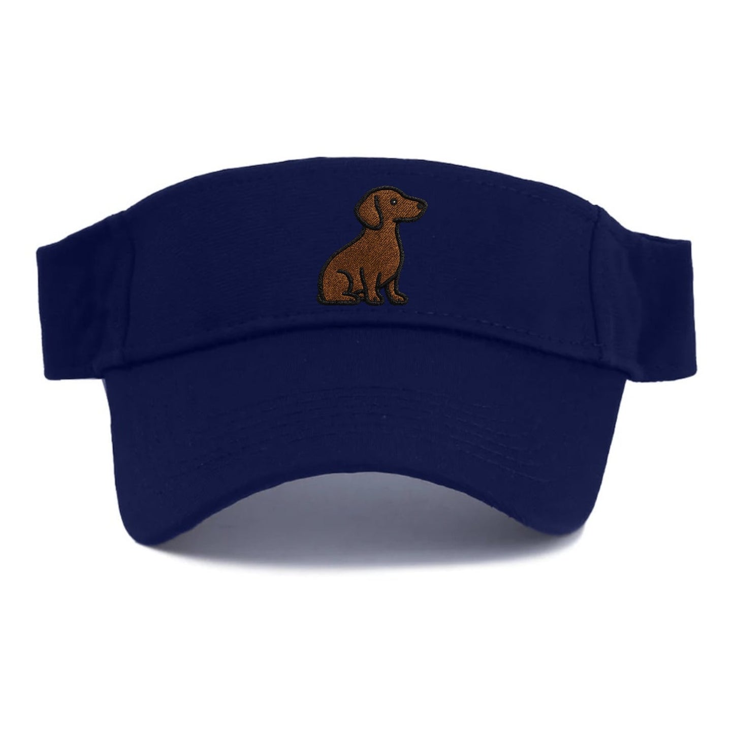 Chocolate Brown Dachshund Loyal Charm Visor
