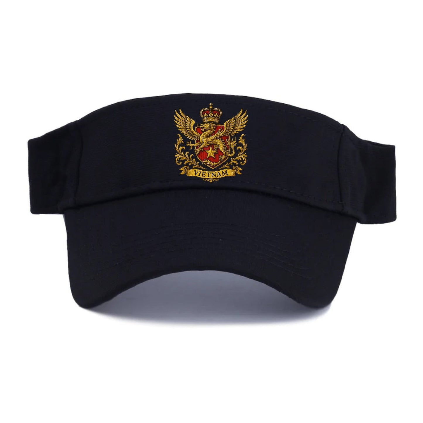 Heraldic Emblem With Dragon And Text Visor