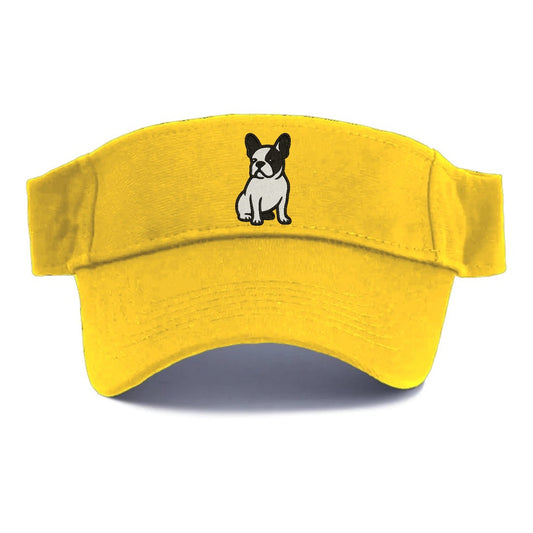 French Bulldog Black White Charming Pose Visor