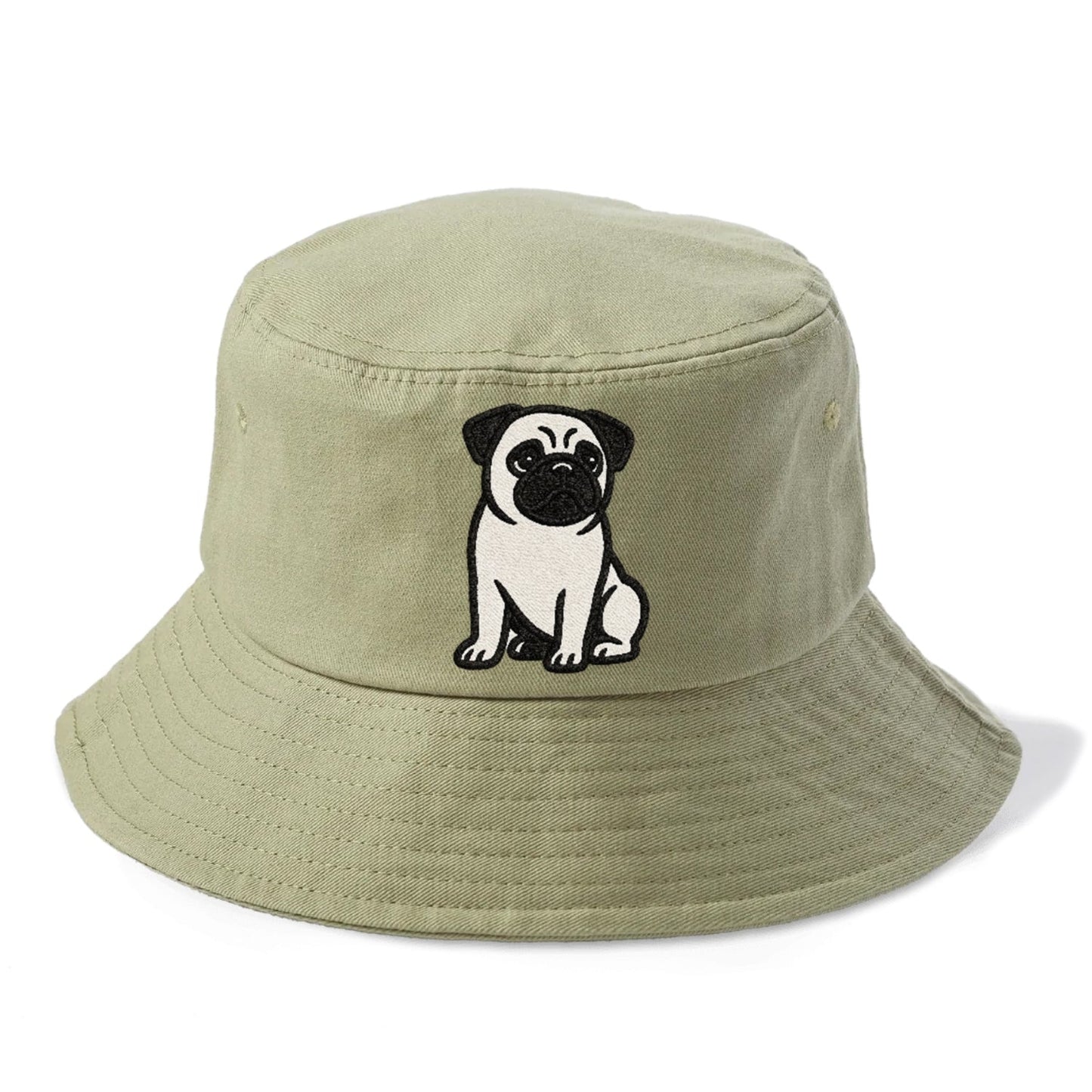 Black Pug Charming Companion Bucket Hat
