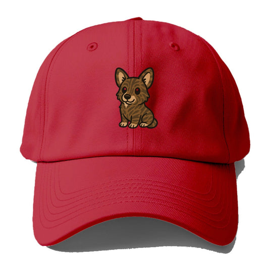 Welsh Corgi Cardigan Brindle Sitting Pose Portrait Design Baseball Cap