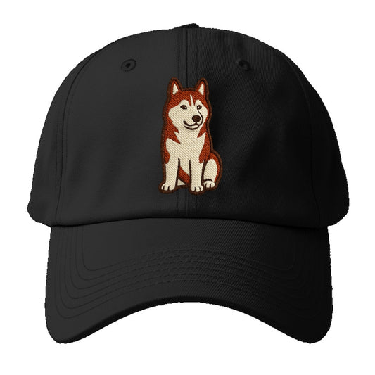 Siberian Husky Red White Loyal Spirit Baseball Cap