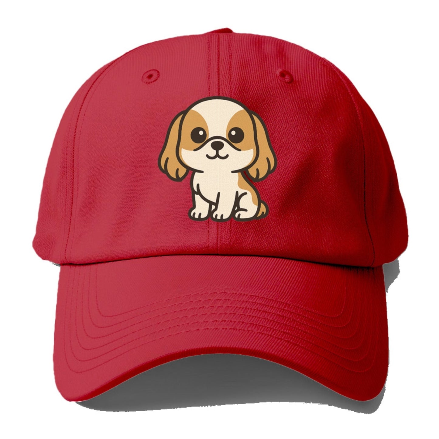Shih Tzu White And Gold Sitting Pose With Long Ears Portrait Design Baseball Cap