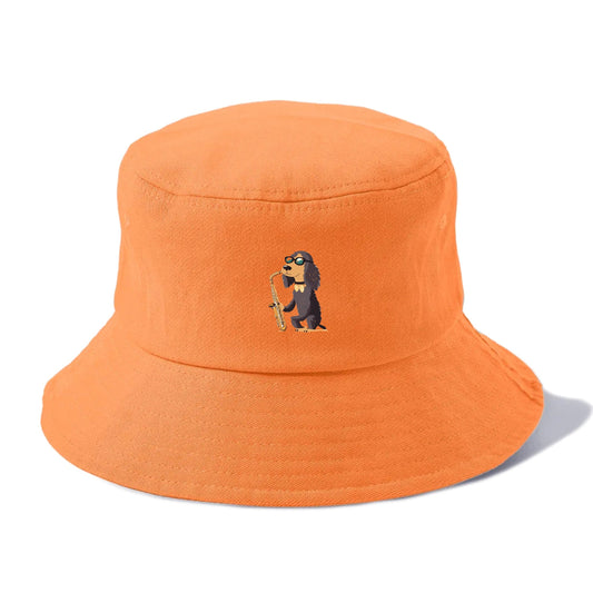 Dog Playing Saxophone Bucket Hat
