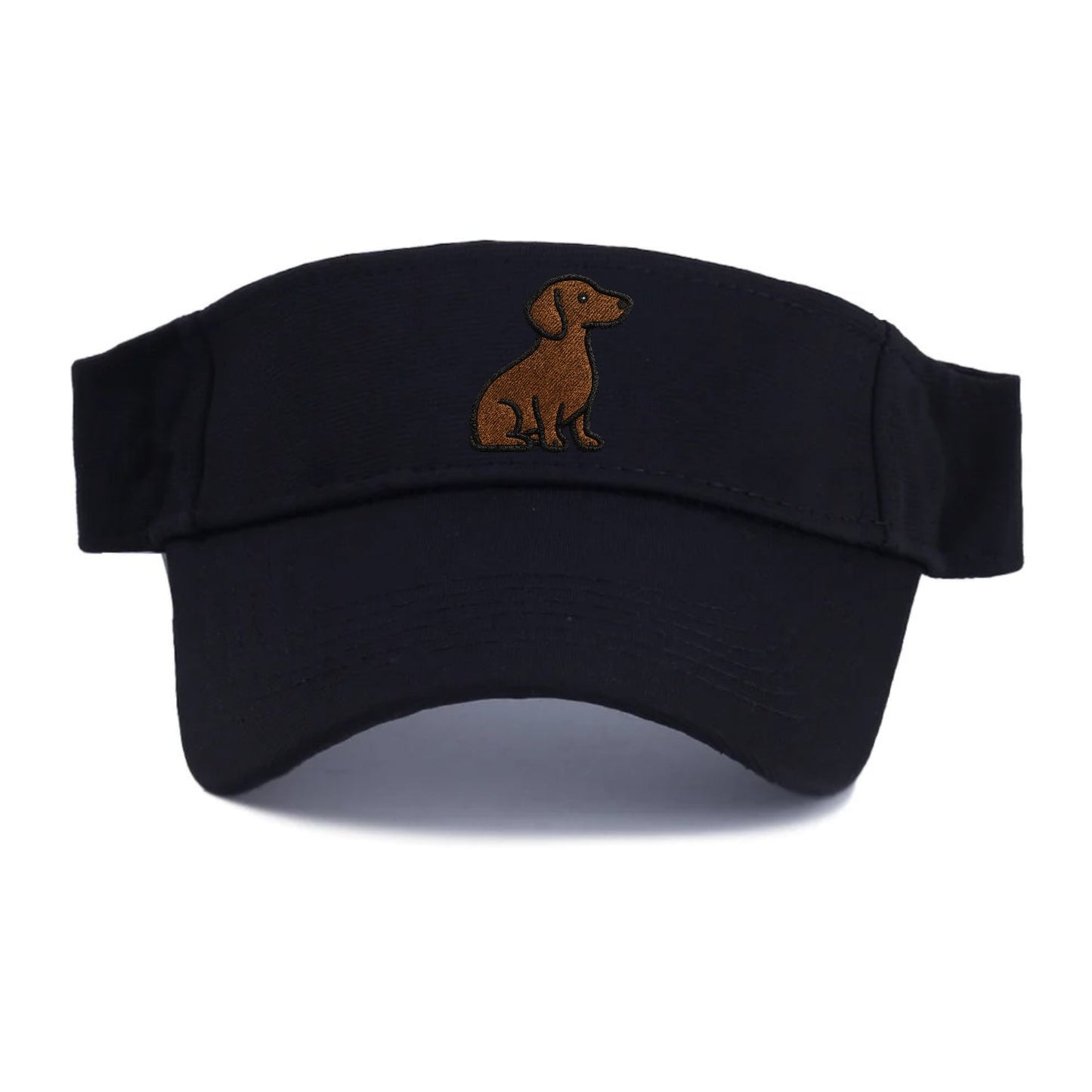 Chocolate Brown Dachshund Loyal Charm Visor