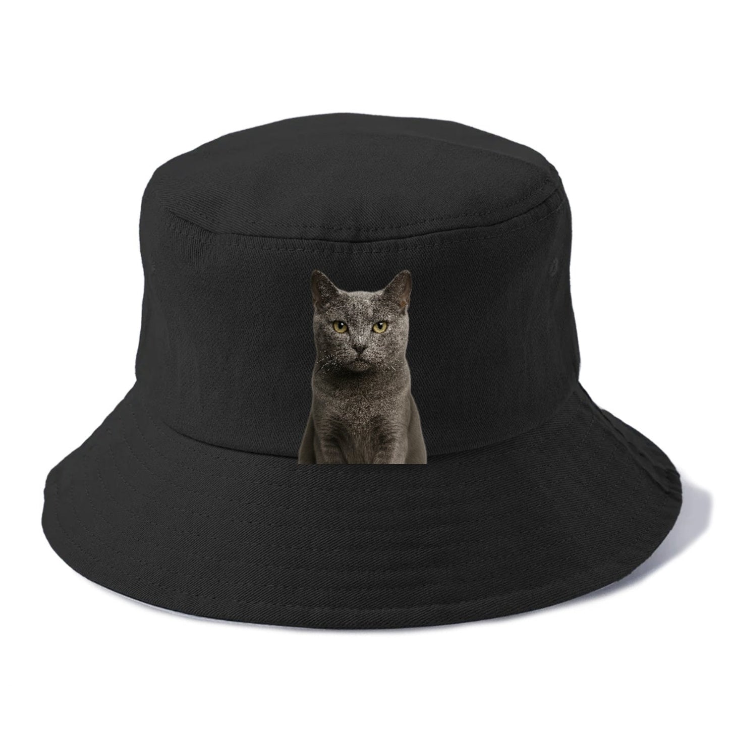 Gray Cat Mysterious Charm Bucket Hat