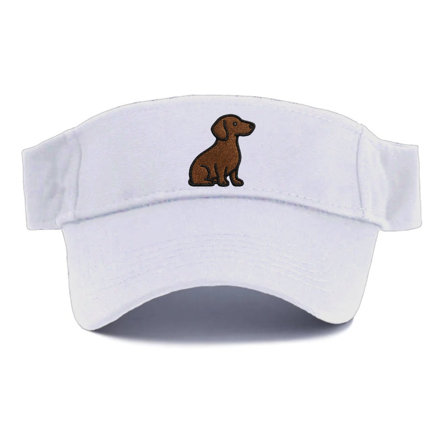 Chocolate Brown Dachshund Loyal Charm Visor