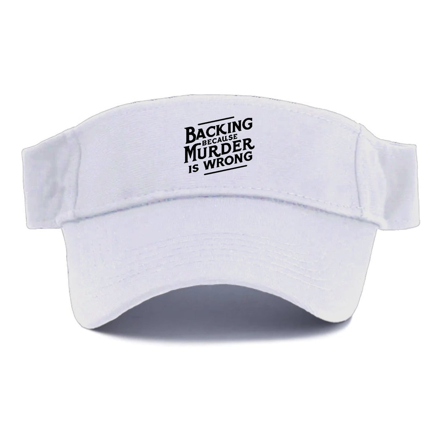 Backing Because Murder Is Wrong Visor