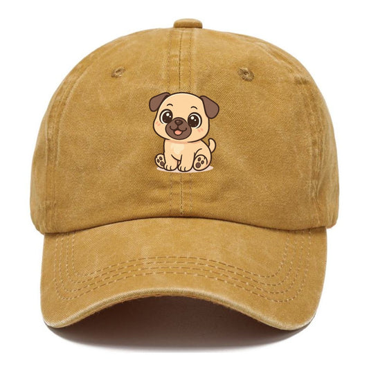 Charming Pug Wrinkled Wonder Classic Cap
